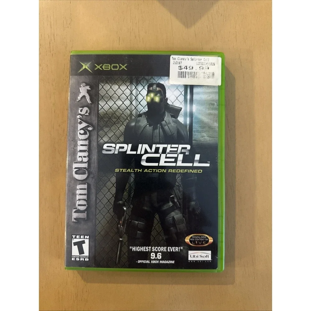 Tom Clancy's Splinter Cell (Microsoft‎ Xbox, 2002) With Manual!